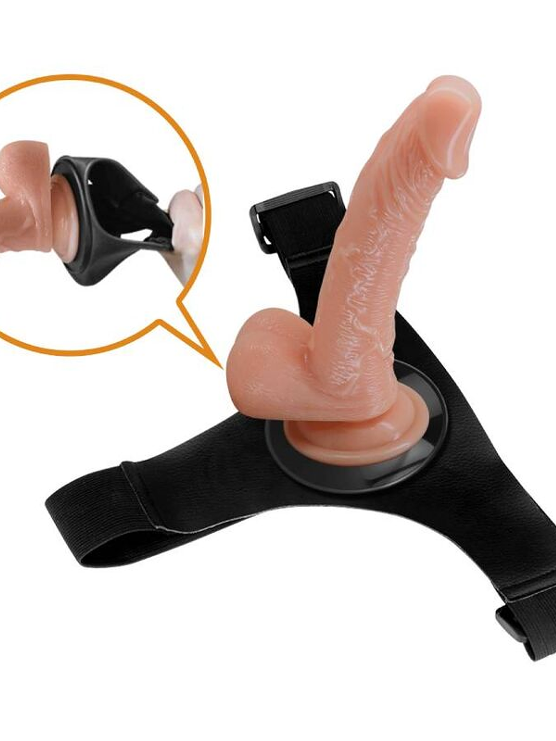 ARNÊS UNIVERSAL -COM DILDO - KEVIN 19 CM NATURAL 7