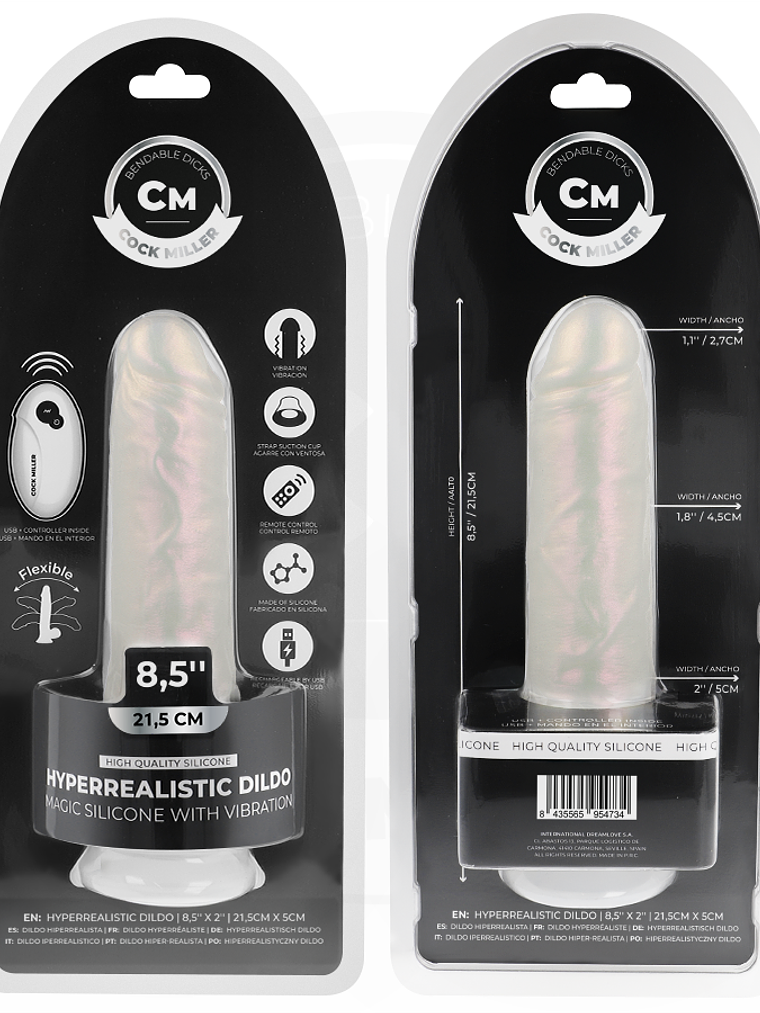 DILDO COM VENTOSA, LUZES E VIBRAÇÃO 3