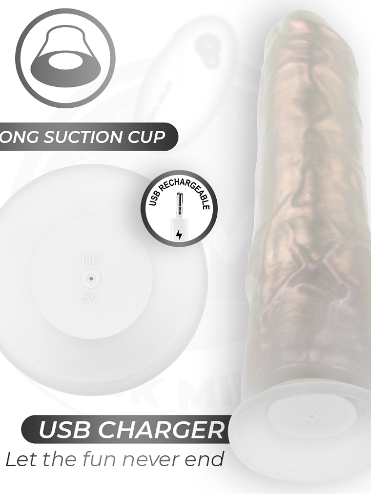 DILDO COM VENTOSA, LUZES E VIBRAÇÃO 5