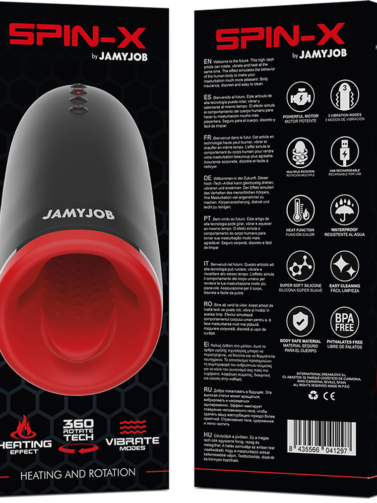 Masturbador de aquecimento e rotação 7