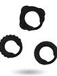Conjunto de 3 Anéis de Pênis Pretos  - Thumbnail 1