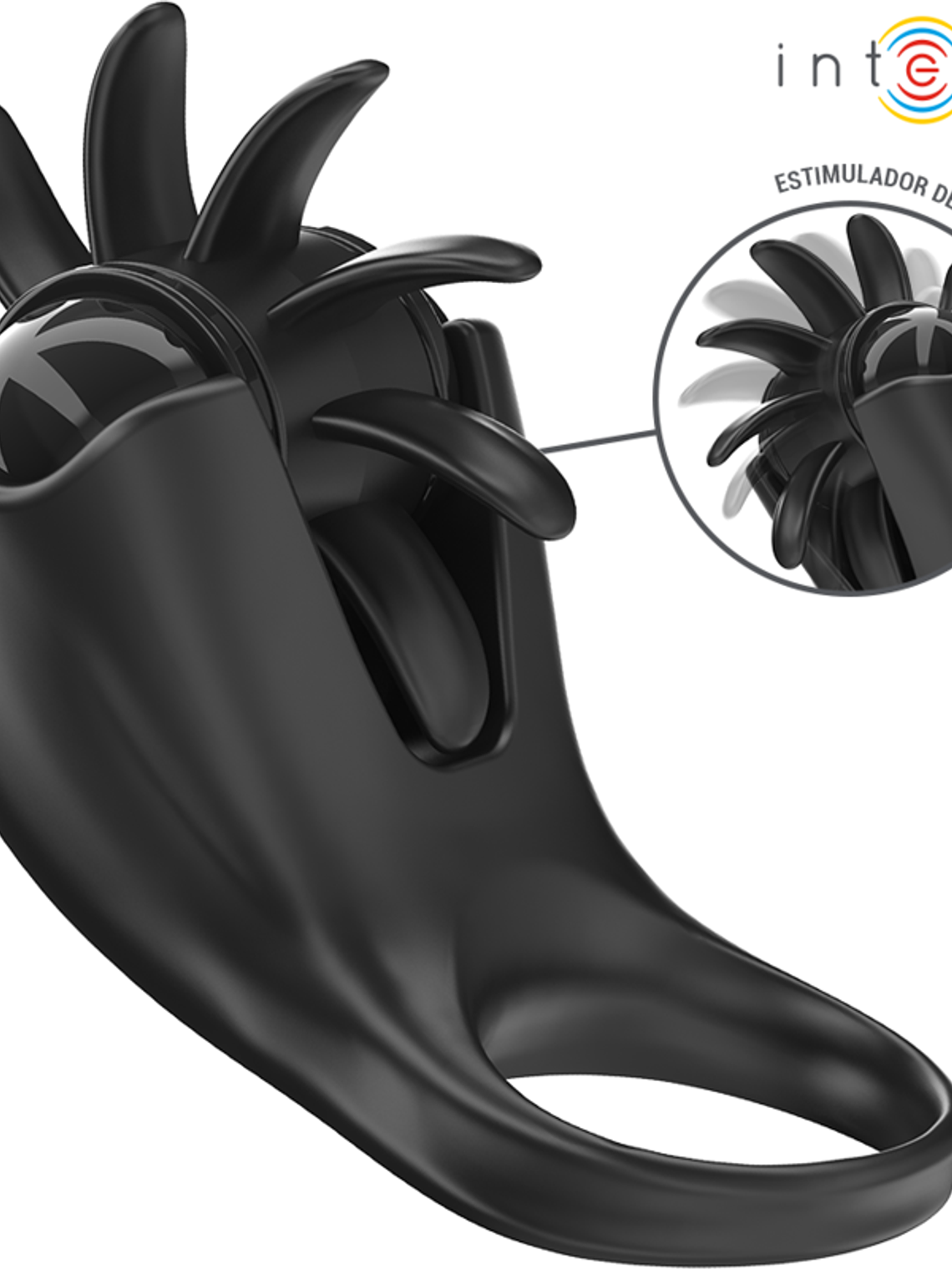 ANEL VIBRATÓRIO MABEL 10 VIBRAÇÕES COM ESTIMULADOR DE CLITÓRIS PRETO 4