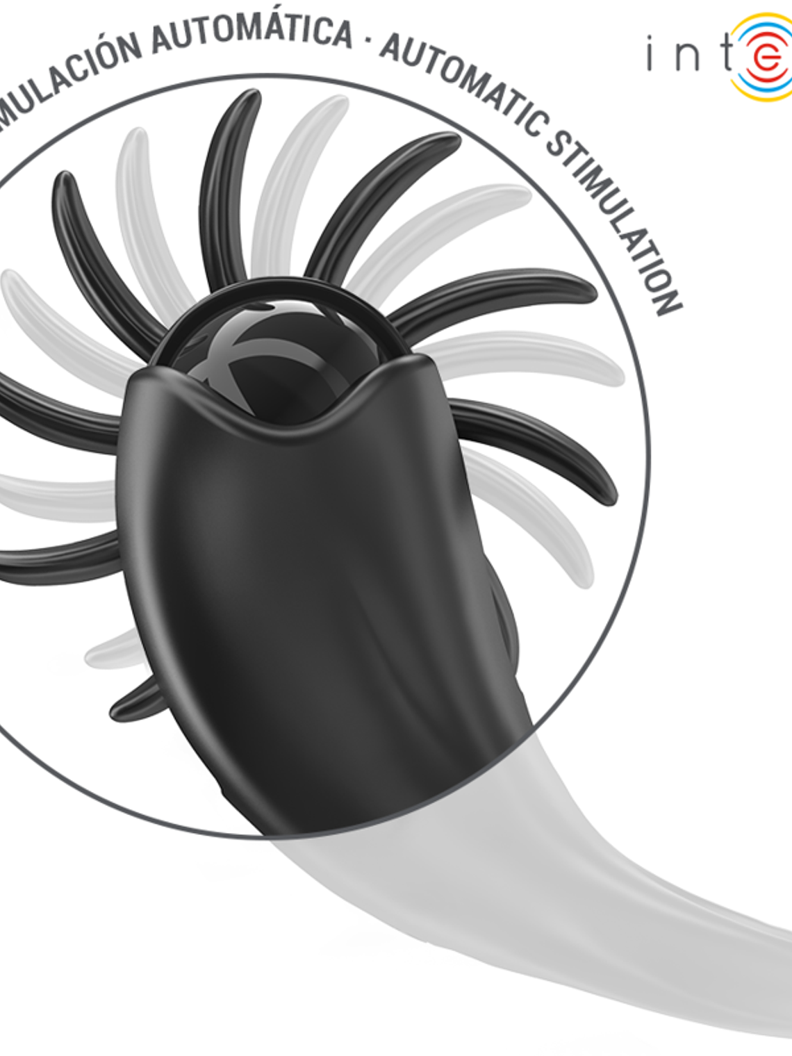 ANEL VIBRATÓRIO MABEL 10 VIBRAÇÕES COM ESTIMULADOR DE CLITÓRIS PRETO 6