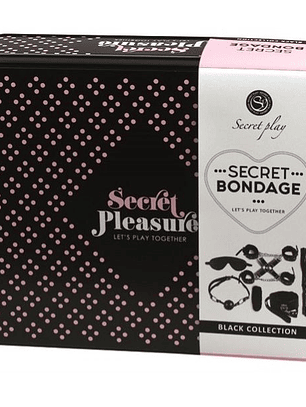 CONJUNTO BDSM 8 PEÇAS PRETO