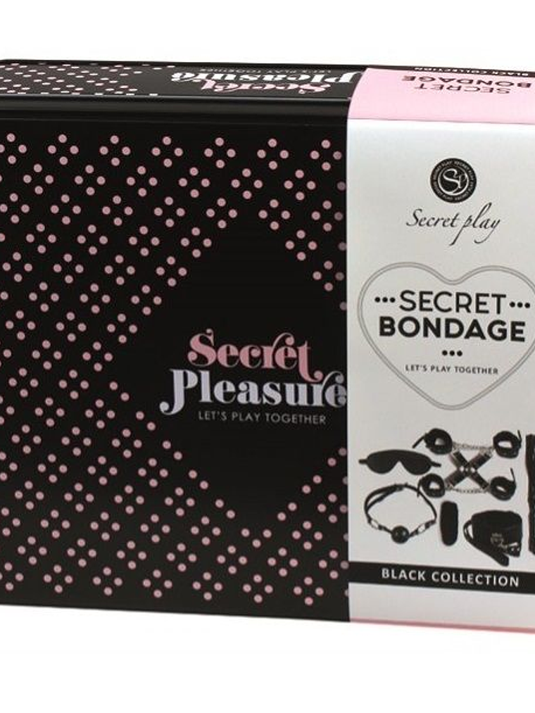 CONJUNTO BDSM 8 PEÇAS PRETO 1