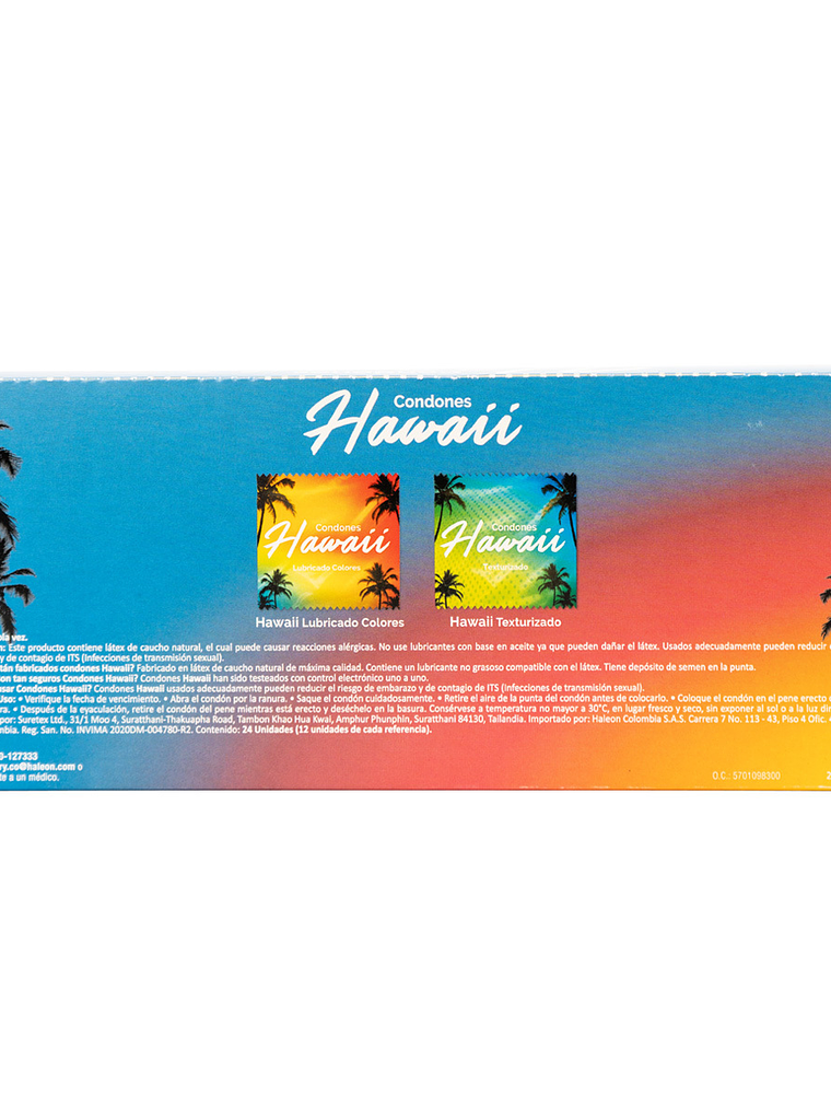Condones Hawaii Texturizado x  3 Unidades 3