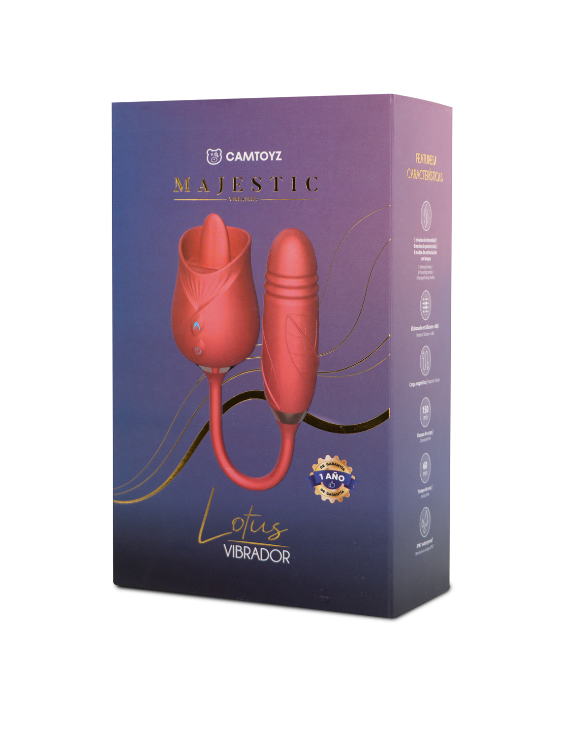 Vibrador con bala Lotus Rojo 3