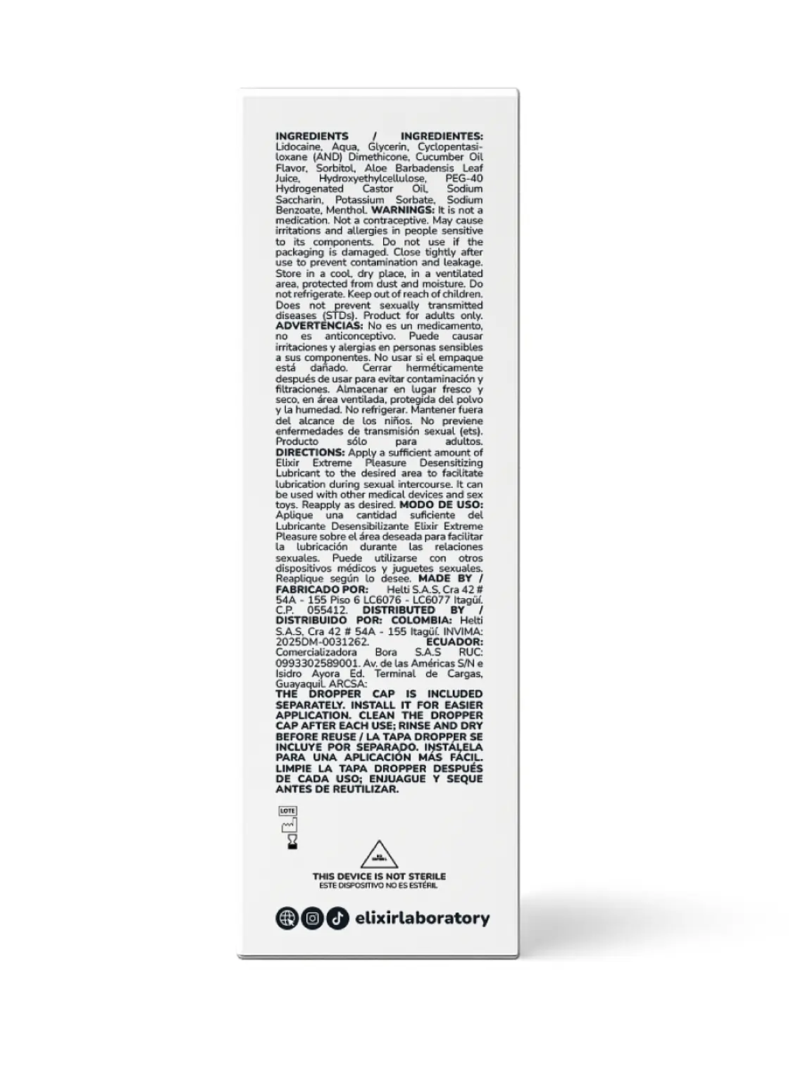 Elixir Anesty 30ml Lubricante íntimo Anal Desensibilizante 2