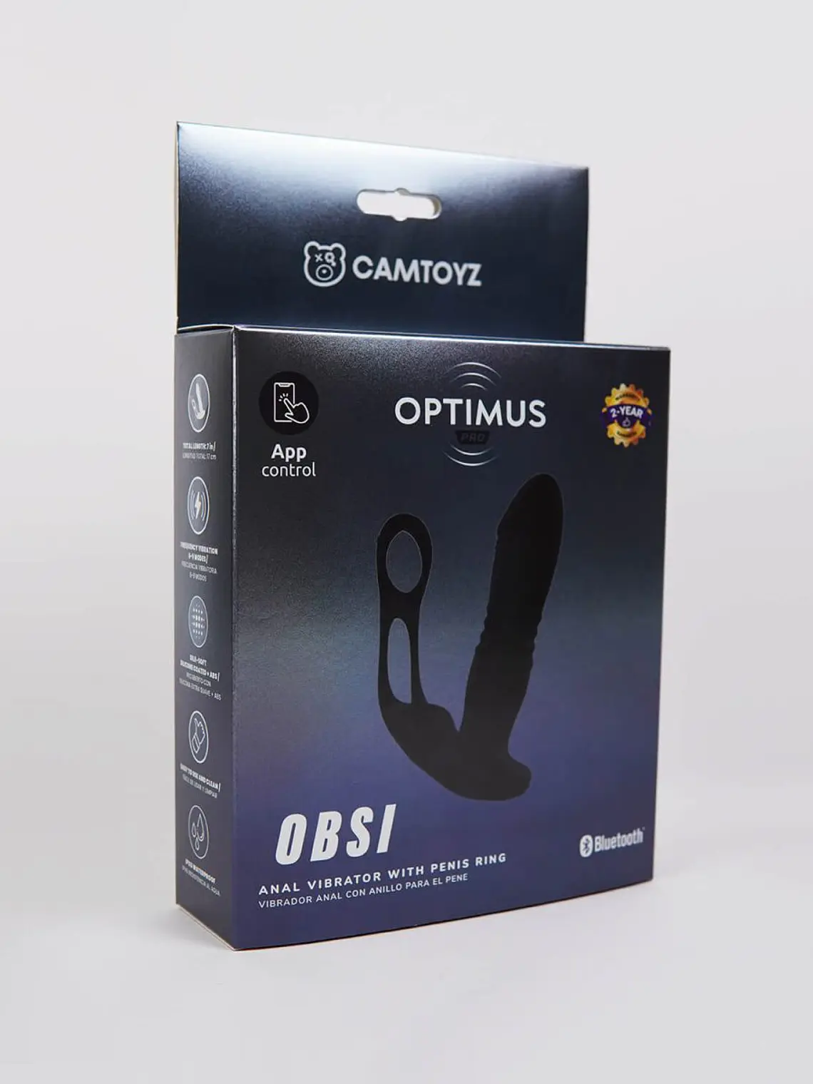 Vibrador Anal con Anillo para el pene Obsi Camtoyz 10