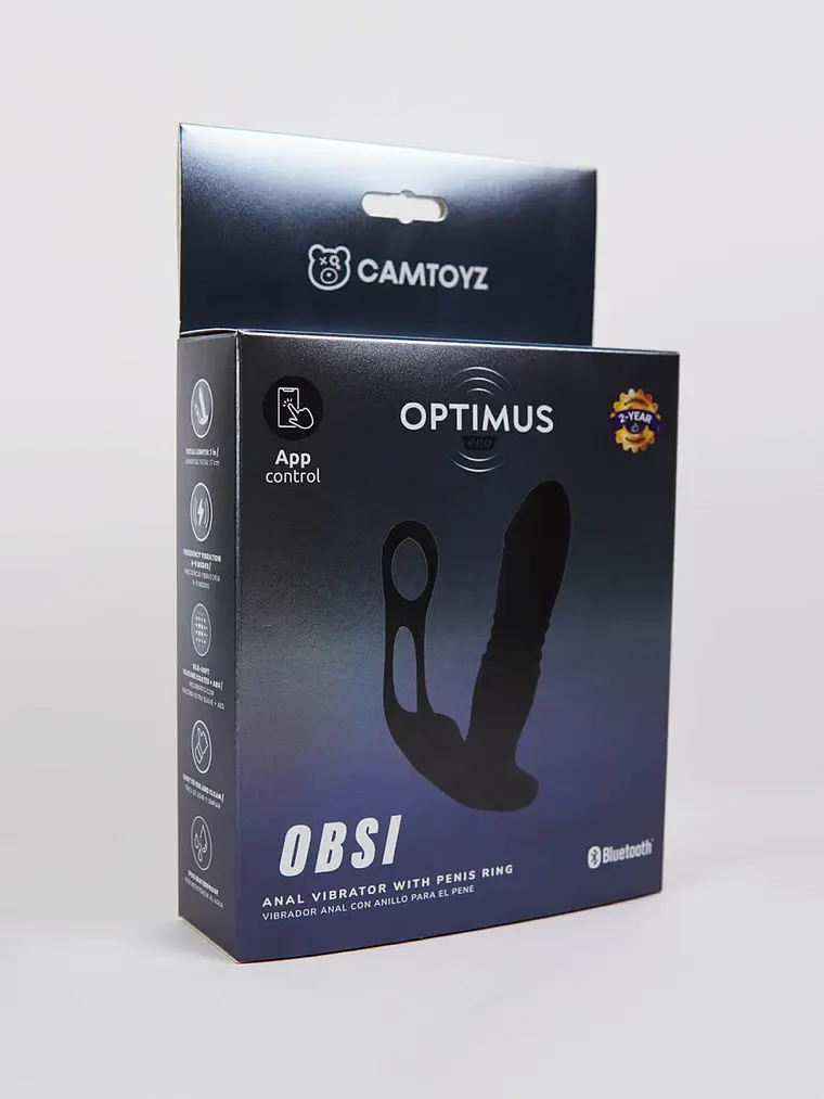 Vibrador Anal con Anillo para el pene Obsi Camtoyz 10