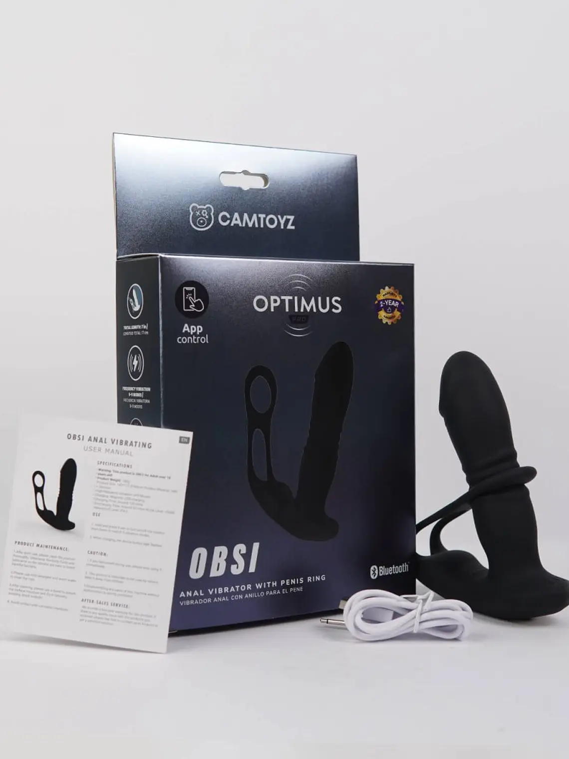 Vibrador Anal con Anillo para el pene Obsi Camtoyz 1