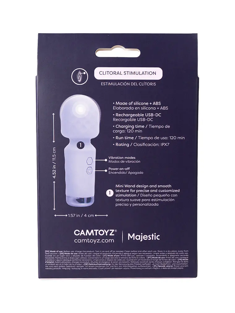 Vibrador Aselia Majestic Morado 8