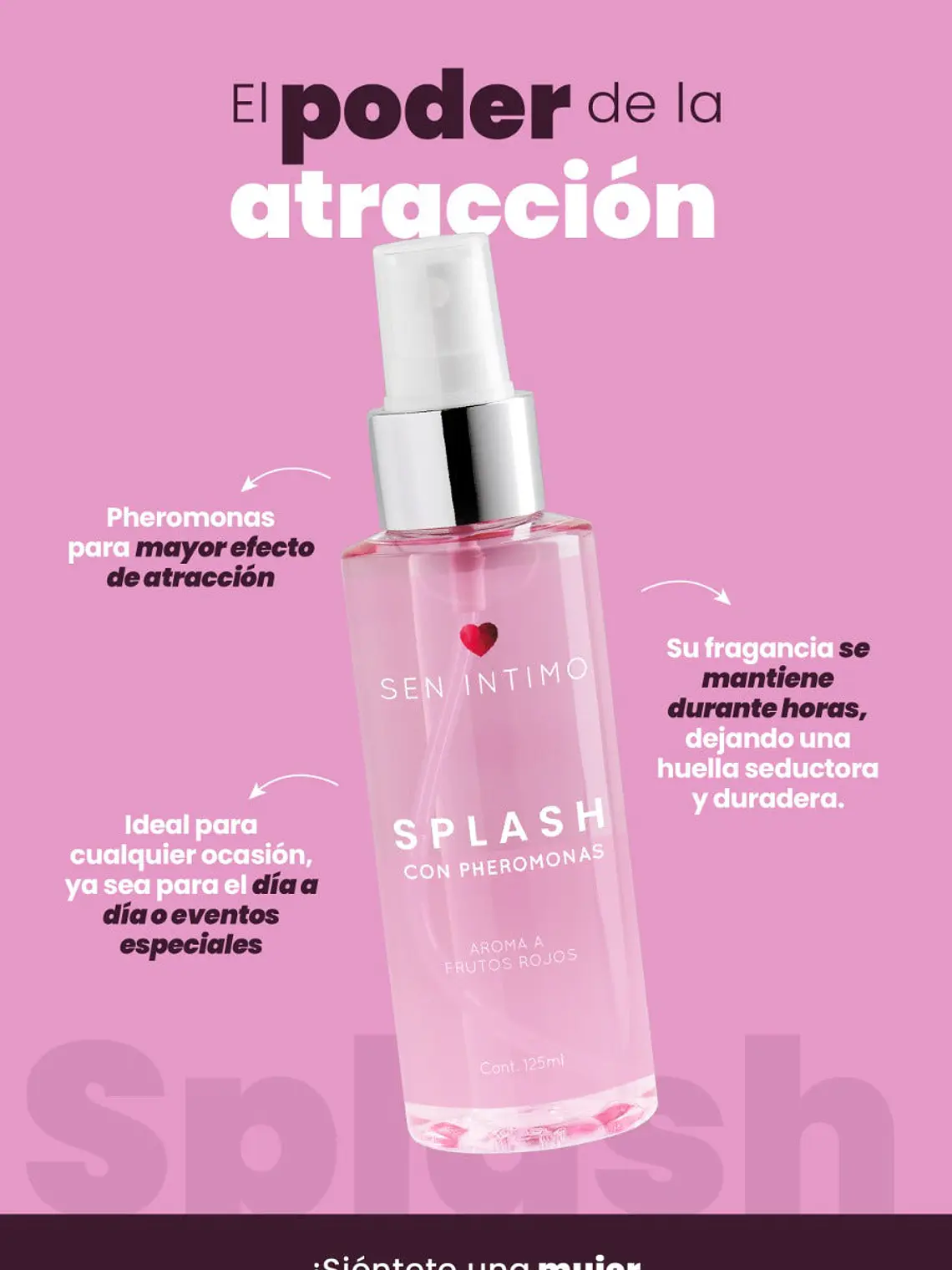 Splash Con Pheromonas x 125ml Sen Intimo 3