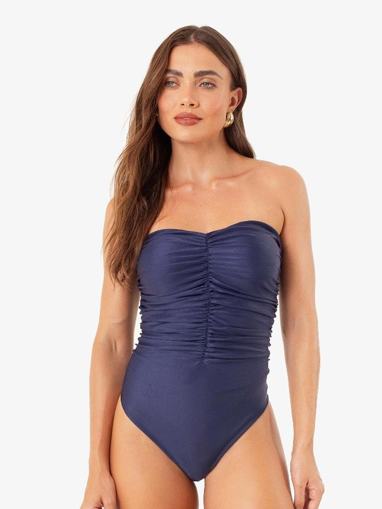 SWIMSUIT RUCHED NAVY 1
