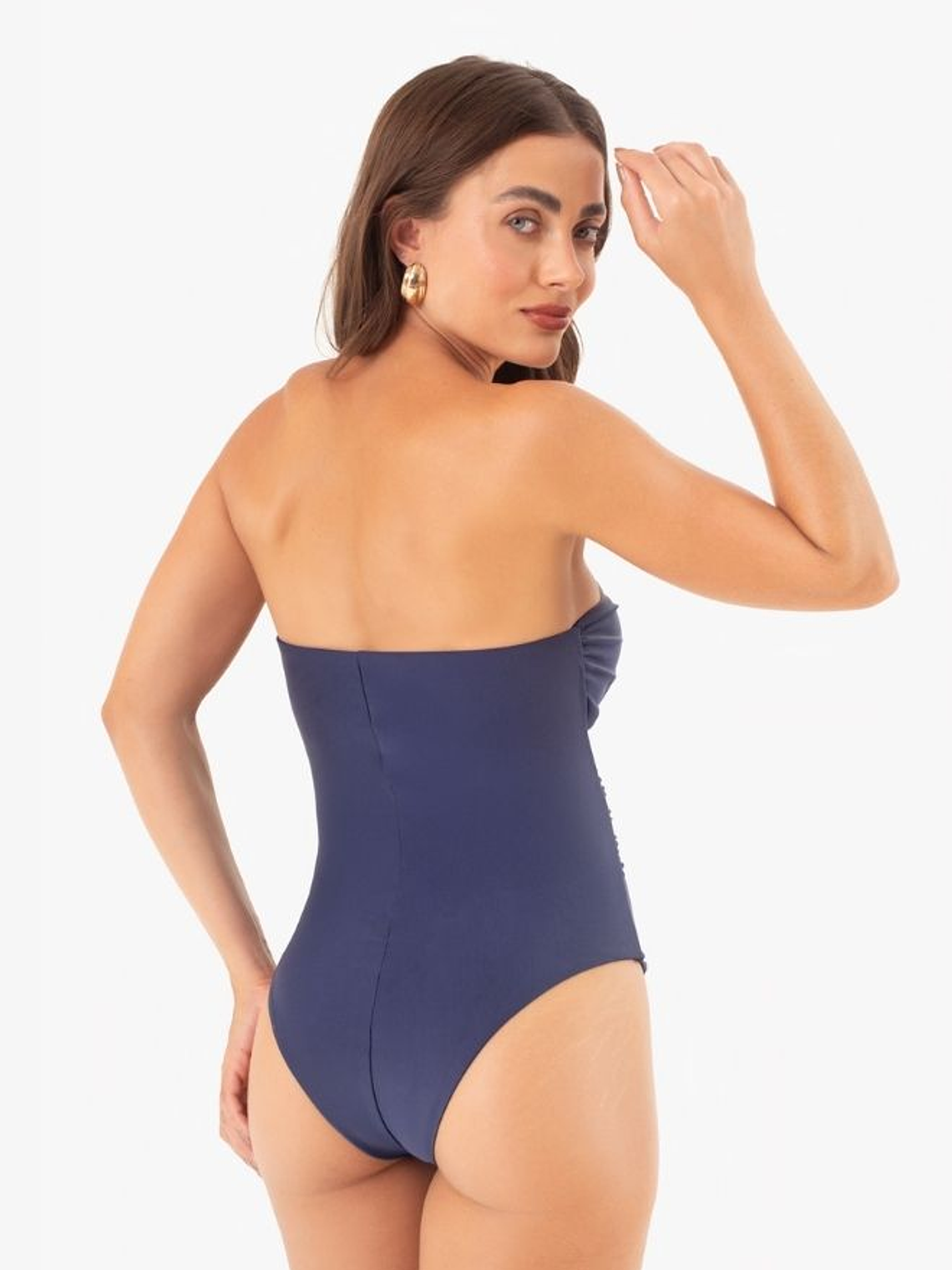 SWIMSUIT RUCHED NAVY 2