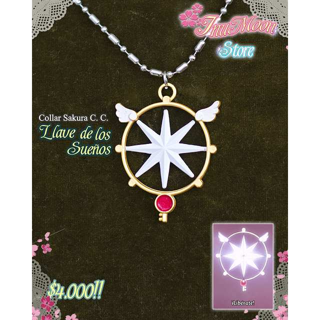Collar Sakura Card Captor - Sakura Clear Card - Llave de los sueños