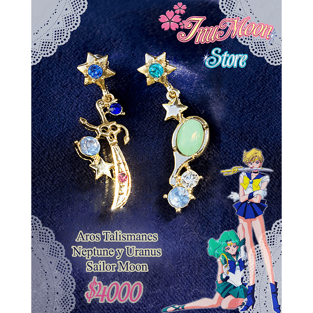 Aros Sailor Moon - Haruka y Michiru talismanes