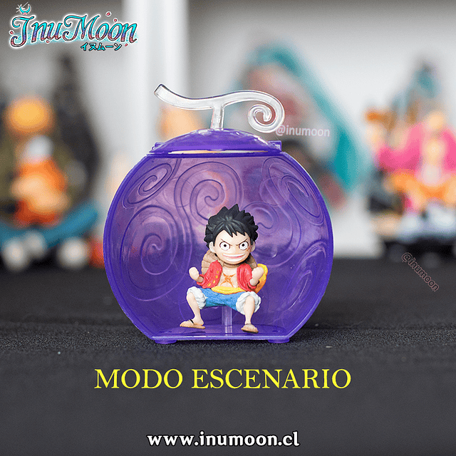 Gashapon ONE PIECE forma de fruta Gomu Gomu (One Pi No Mi - multifacético)