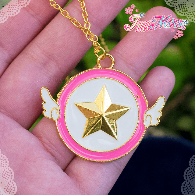 Collar Sakura Card Captor - Medallón báculo estrella
