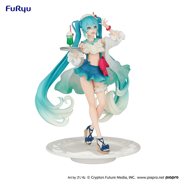 Figura Vocaloid Exceed Creative - Hatsune Miku SweetSweets Series Melon Soda Float