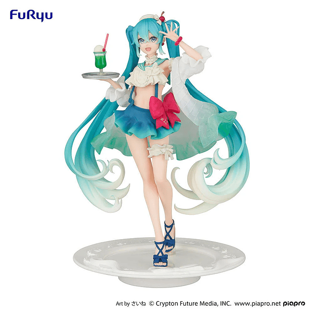 Figura Vocaloid Exceed Creative - Hatsune Miku SweetSweets Series Melon Soda Float