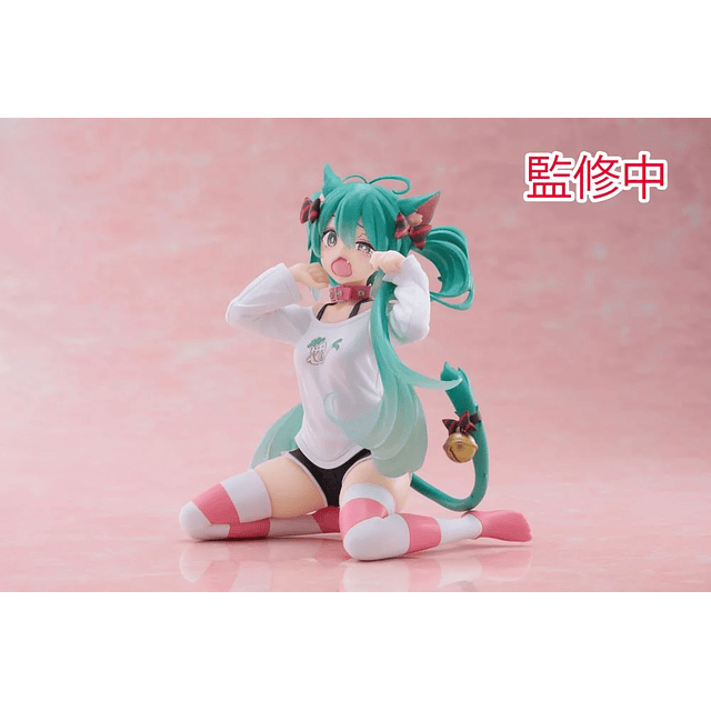 Figura Vocaloid Desktop Cute Miku Hatsune (Nekomimi T-Shirt Ver.)