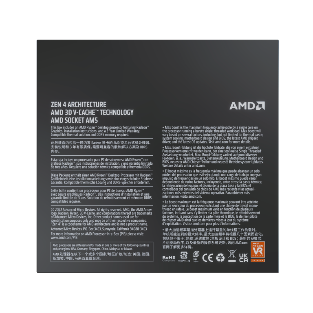 Procesador AMD Ryzen 7 7800X3D 8 Núcleos 16 Hilos Socket AM5