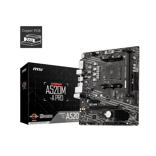 Placa Madre MSI A520M-A PRO AM4 1