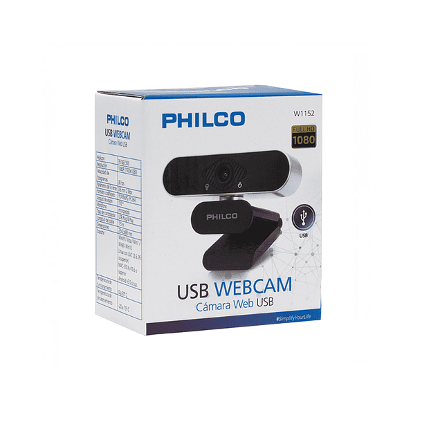 Webcam Philco W1152 Full Hd 1080p USB 2