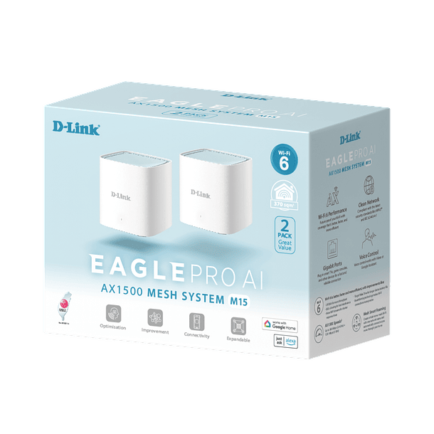 D-LINK AX1500 Mesh Router M15 (2 Pack) 1