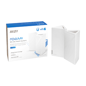 Router MSI Roamii BE5000 WiFi 7 Mesh System (2-Pack) Cobertura hasta 540 m²