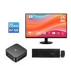 Mini PC Intel N150 12ª Gen | 8GB RAM | 256GB SSD + Monitor 24