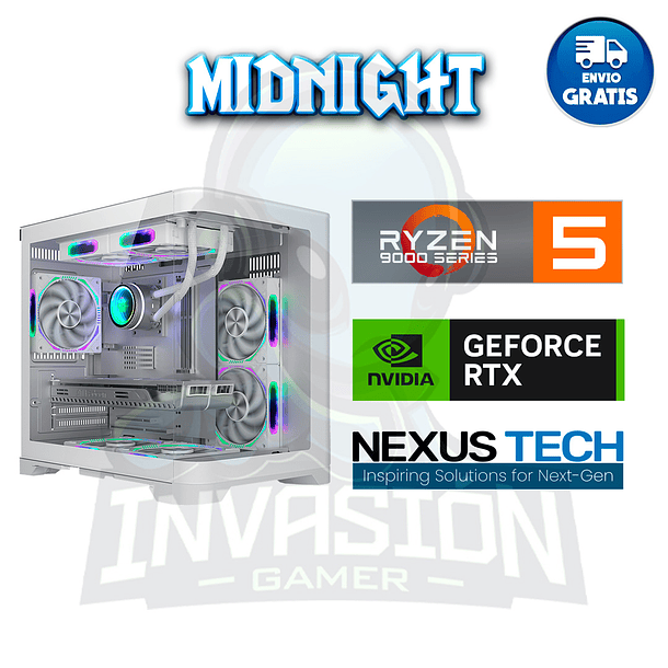 PC Gamer MIDNIGHT AMD Ryzen 5 9600 + Nvidia RTX 4060 Ti 16GB  1