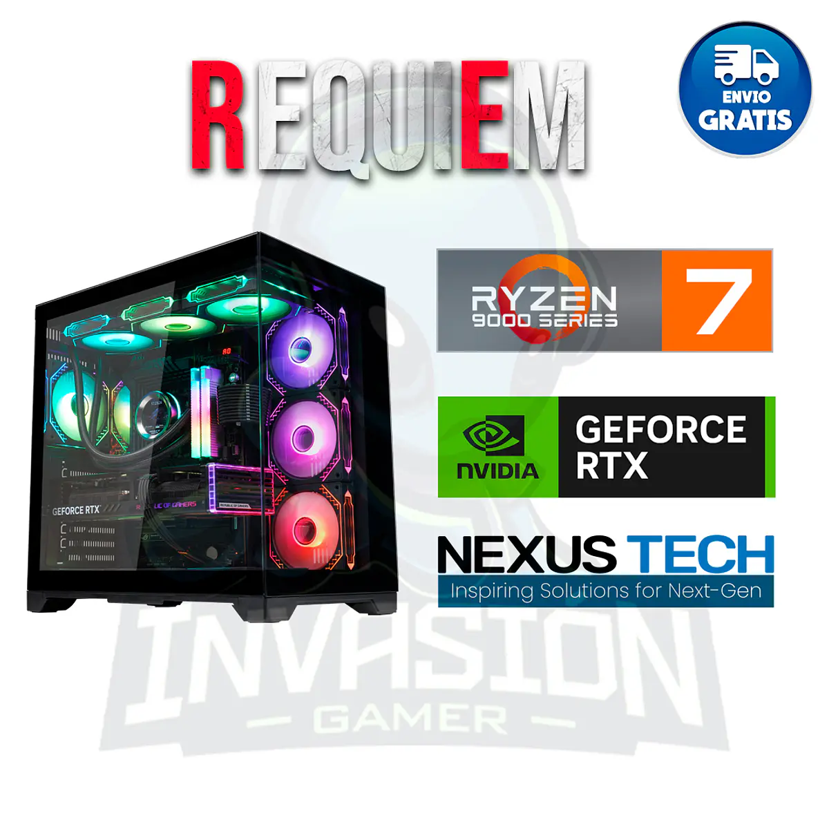 PC Gamer requiem amd ryzen 7 9700x + nvidia rtx 5070 ti 16gb