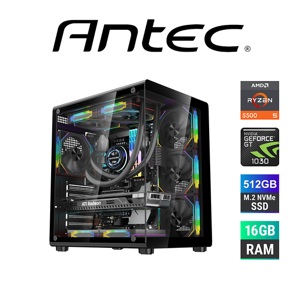 PC Gamer ANTEC | Ryzen 5 5500 + NVIDIA® GeForce GT™ 1030 4GB 2