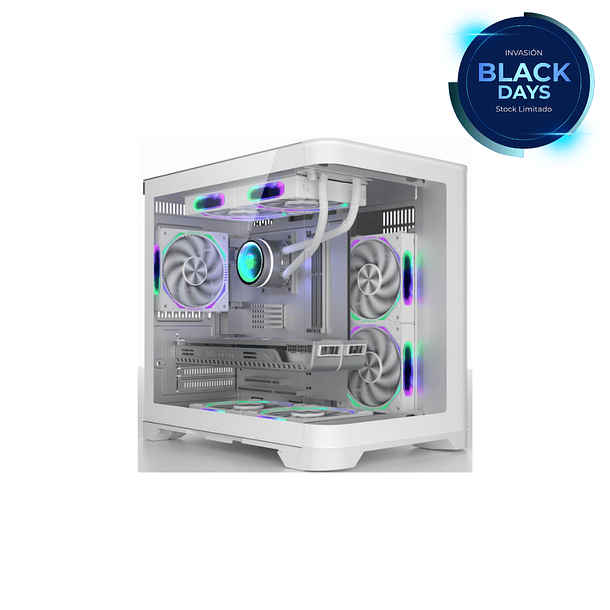 Gabinete NEXUSTECH Berserk White 3 Ventiladores RGB  1