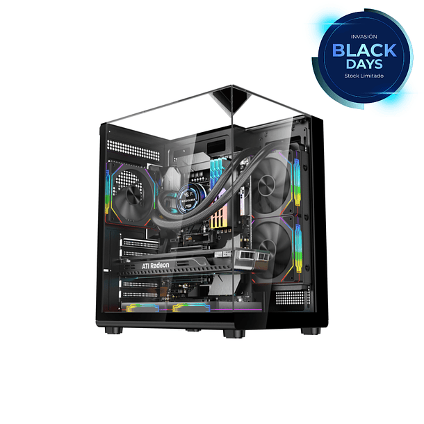 Gabinete NEXUSTECH Prospect Black 4 Ventiladores RGB   1