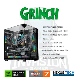 PC Gamer GRINCH, AMD Ryzen 7 5700X / NVIDIA GeForce RTX™ 5060 8GB / RTX™ 5060 TI 8GB