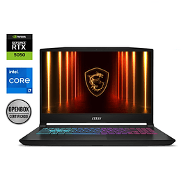 PREVENTA Notebook OPEN BOX MSI KATANA 15 HX - RTX 5050 | Intel i7-14650HX | 16GB RAM | 15.6" FHD 144hz | SSD 512MB M.2 