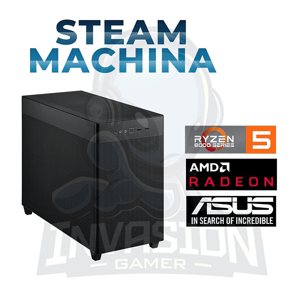 PC Gamer STEAM MACHINA, AMD Ryzen 5 7500F + AMD Radeon RX 7600 8GB / RX 9060 XT 16GB 1