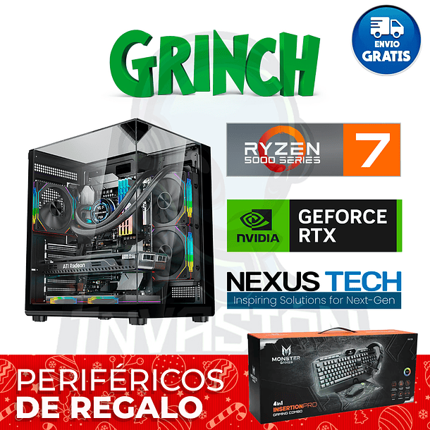 PC Gamer GRINCH, AMD Ryzen 5 5500X3D / NVIDIA GeForce RTX™ 5060 8GB / RTX™ 5060 TI 8GB 1