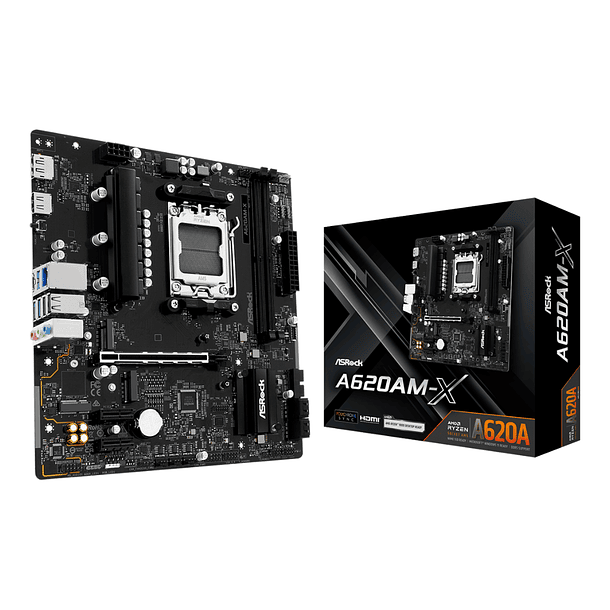 Placa Madre ASRock A620AM-X AM5 - USB-C | 2x M.2 Nvme | LAN 2.5G | ARGB 1