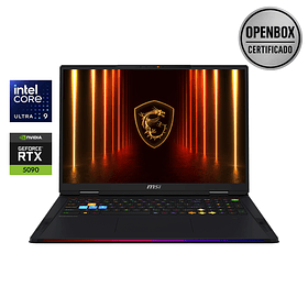 Notebook OPEN BOX MSI RAIDER 18 HX AI - RTX 5090 24GB | Ultra 9 285HX | 64GB RAM | 18" UHD+ mini LED 120Hz | 2TB NVMe SSD 