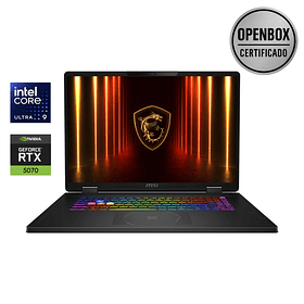 Notebook OPEN BOX MSI Crosshair 18 HX AI - RTX 5070 | Ultra 9 275HX | 32GB RAM | 18" QHD 240hz | SSD 1TB M.2 