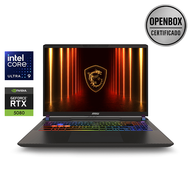 PREVENTA Notebook OPEN BOX MSI Vector 16 HX AI - RTX 5080 16GB | Ultra 9 275HX | 16GB RAM | 16