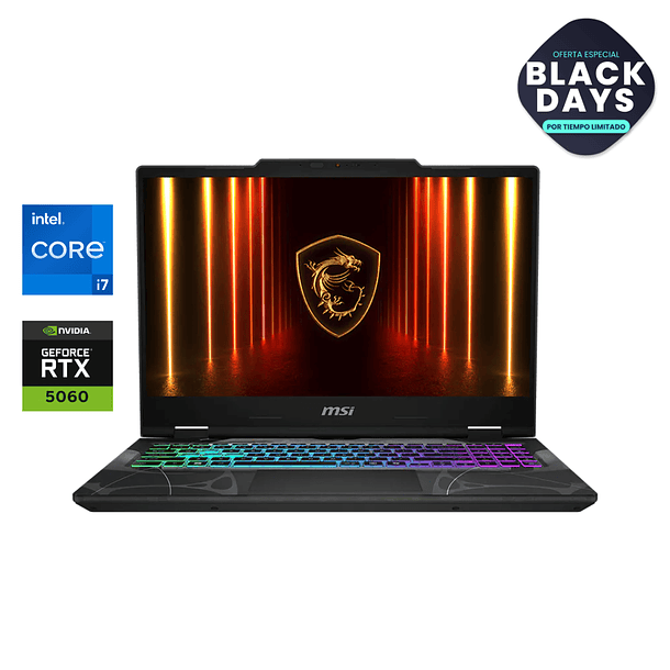 Notebook MSI Cyborg 15 Gaming - RTX 5060 | Core i7 240H | 16GB RAM | 15.6