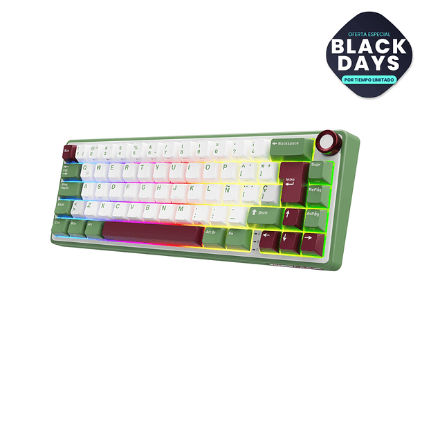 Teclado Mecánico Royal Kludge R65 Greensand | 65% RGB QMK/VIA – Switch Chartreuse 1