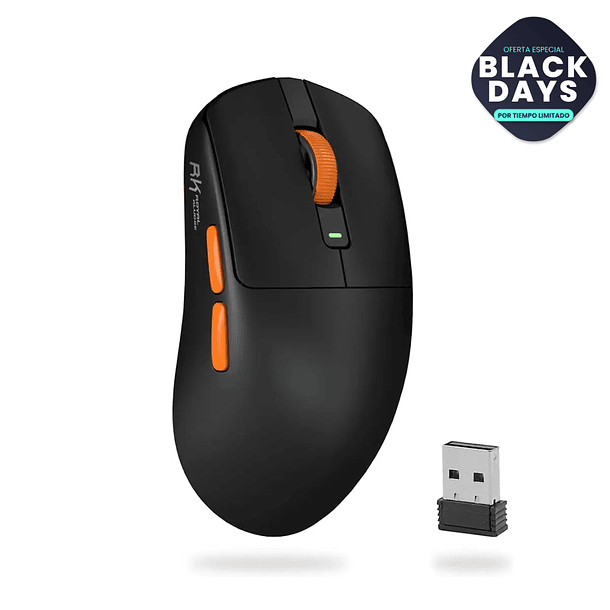 Mouse Gamer RK M30 Black Orange | 3 Modos, 12.000 DPI, Sensor PAW3311 1