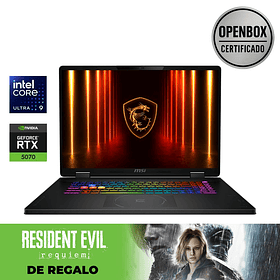 Notebook OPEN BOX MSI Crosshair 18 HX AI - RTX 5070 | Ultra 9 275HX | 32GB RAM | 18" QHD 240hz | SSD 1TB M.2 