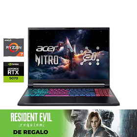Notebook ACER NITRO V 16 - RTX 5070 | Ryzen 7 260 | 16GB RAM | 16" QHD 180Hz | 1TB SSD M.2 